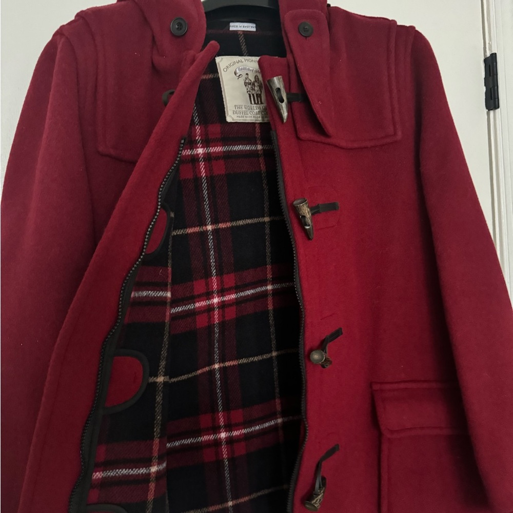 Original Montgomery Duffle Coat Burgundy Size 40 Never Used